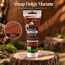 Glaswen Ahşap Tamir Macunu Maun Parke Mobilya Masa Dolgu Çatlak Çizik Giderici Fiberglas 125 ml