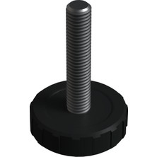 CATEKSSS M8 Ayar Vidası, Tırtıllı Vida, Bingo Ayak, Pingo Ayak Çap: 33 mm Vida Uzunluğu 40 mm Siyah - 45’li Paket