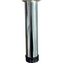 CATEKSSS Tablalı Ayarlı Metal Dolap Tezgah Baza Koltuk Kanepe Ayağı Krom Çap:42 mm 20 cm - 25’li Paket