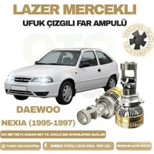 OtoÇizgi Daewoo Nexia 1995 - 1997 Mercek LED Ufuk Çizgili Far Ampulü LED Şimşek Etkili