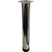 CATEKSSS Tablalı Ayarlı Metal Dolap Tezgah Baza Koltuk Kanepe Ayağı Krom Çap:42 mm 30 cm - 16’lı Paket