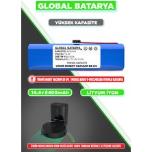 Global Batarya Viomi Robot Vacuum S9 Uv Uyumlu Robot Süpürge Bataryası 14.4V 6400MAH Li-Ion Pil (Yüksek Kapasite)