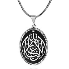 Gumush Gümüş La Galiba Illallah Yazılı Gümüş Kolye