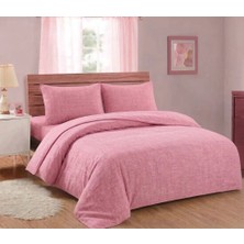 Ema Cotton Emacotton Çift Kişilik Nevresim Takımı Fırça Desen PEMBE