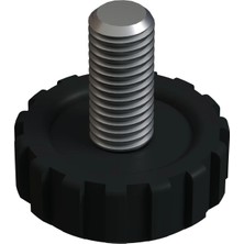 CATEKSSS M10 Ayar Vidası, Tırtıllı Vida, Bingo Ayak, Pingo Ayak Çap: 27 mm Vida Uzunluğu 20 mm Siyah - 26’lı Paket