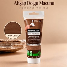 Glaswen Ahşap Tamir Macunu Koyu Ceviz Parke Mobilya Masa Dolgu Çatlak Çizik Giderici Fiberglas 125 ml