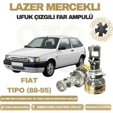 OtoÇizgi Fiat Tipo 1988 - 1995 Mercek LED Ufuk Çizgili Far Ampulü LED Şimşek Etkili