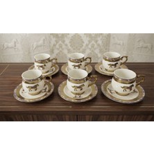 Tekbir ARTWORKS  12 PARÇA ATLI PORSELEN KAHVE FİNCAN TAKIMI ( 6 kişilik )