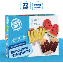 Circle Toys Dondurma Eşleştirme Oyunu 72 Kart ile 2-7 Yaş Arası Çocuklar için Hafıza Geliştirici