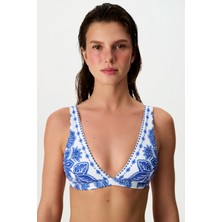 Penti Giana Derin V Yaka Çiçekli Bikini Üstü