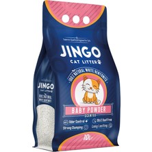Jingo Bebek Pudrası Kokulu Kedi Kumu 10 Lt
