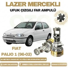 OtoÇizgi Fiat Palio 1996 - 2002 Mercek LED Ufuk Çizgili Far Ampulü LED Şimşek Etkili