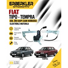 ERBERKLER Sol Ön Kapı Cam Krikosu Elektrikli Motorlu - Fiat Tipo Tempra