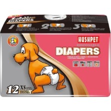 Hushpet Köpek Regl & Çiş Bezi 12 Adet Small 4-7 kg (33-48CM Bel)