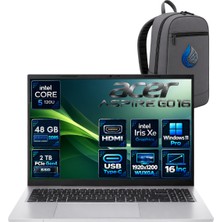 Acer Aspire Go 16 Core 5 120U 48 GB Ddr5 2 Tb SSD Intel Graphics 16'' Wuxga IPS Windows 11 Pro Dizüstü Bilgisayar NX.JT2EY.002RNP23