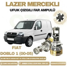 OtoÇizgi Doblo 1 2000 - 2005 Mercek LED Ufuk Çizgili Far Ampulü LED Şimşek Etkili