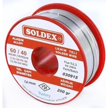 Soldex 1.6 Mm 200 Gr Lehim Teli Sn60 Pb40