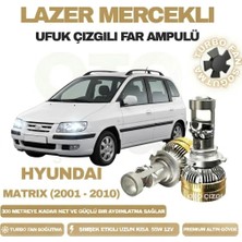 OtoÇizgi Hyundai Matrix 2001 - 2010 Mercek LED Ufuk Çizgili Far Ampulü LED Şimşek Etkili
