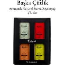 Başka Çiftlik Rayiha Aromatik Natürel Sızma Zeytinyağı 4’lü Set – Limonlu, Acı Biberli, Mandalinalı, Sarımsaklı 175 ml x 4
