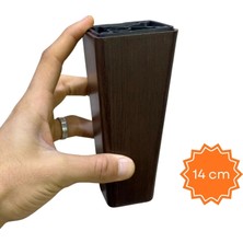 CATEKSSS 14 cm Riva Ayak Ceviz Ahşap - 16’lı Paket