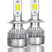 OEM H4 LED Xenon Şimşek Etkili C6 Marka 10800 Lm 6000K Şimşek Etkili LED Xenon Beyaz Renk Yanar