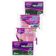 Mega Comfort, Frutti Kokulu, Klasik Düz ve Oluklu Sünger Seti