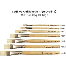 Yağlı ve Akrilik Boya Fırça Seti (14) 258 Seri Keçi Kılı Fırça