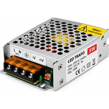 Helios 12V 5A 60W Şerit LED Trafosu – Mini Metal Kasa Adaptör