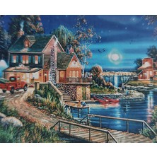 Mentaş Elmas Boyama Boncuklu Goblen Mozaik Puzzle Kristal Taşlı Pano 50X40 Kit Tam Set