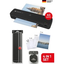 LUFTMANN 330 L A3 Laminasyon Makinesi 4in1 Set - 12 Adet Laminasyon Filmi