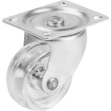 CATEKSSS 32MM Tabla Bağlantılı Şeffaf Küçük Dönen Tekerlek Hts 117 - 8’li Paket