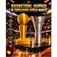 Flexis Basketbol Kupası ve Euroleague Kupası Maketi Seti Dekoratif Basketbol Ödülleri