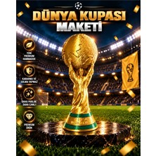 Flexis Dünya Kupası Futbol Kupası Maketi Dekoratif Şampiyonluk Kupası