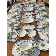 MD Mimoza Dekor Yemek Takımı 94 Parça 12 Kişilik Flowers Blue