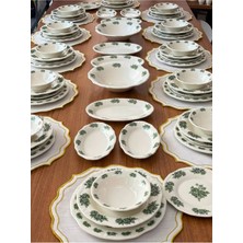 MD Mimoza Dekor Yemek Takımı 70 Parça 12 Kişilik Flowers Green
