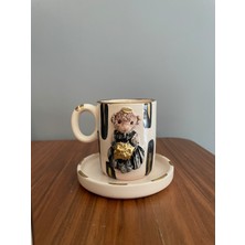 Atölye no17 Siyah Çizgili Kız Teddy Fincan