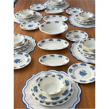 MD Mimoza Dekor Yemek Takımı 35 Parça 6 Kişilik Flowers Blue
