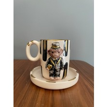 Atölye no17 Siyah Çizgili Erkek Teddy Fincan
