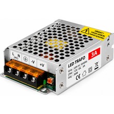 Noas 12V 3A 36W Şerit LED Trafosu – Mini Metal Kasa Adaptör