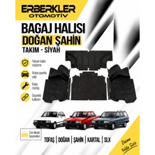 ERBERKLER Bagaj Halısı Doğan Şahin Takım Siyah Uyumlu