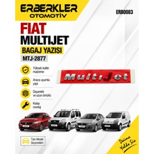 ERBERKLER Multijet Yazısı Arka Bagaj Yazısı (J Harfi Kırmızı) MTJ-2877