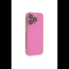 Apple iPhone 13 Pro Max Kılıf Armada Lensli Kapak - Pembe
