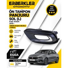 ERBERKLER Fıat Egea Ön Tampon Panjuru Krom Kuşak Delikli (Yerli)Sol 2015- 735649287