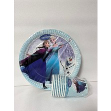Cadde Süs Frozen Temalı Tabak Bardak 8'li Set