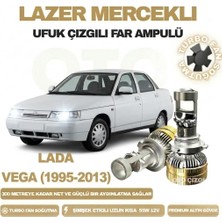 OtoÇizgi Lada Vega 1995 - 2013 Mercek LED Ufuk Çizgili Far Ampulü LED Şimşek Etkili