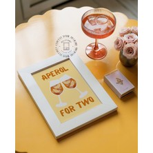 Des Vu Print Aperol Spritz Posteri, Kokteyl Pinterest Temalı Çerçevesiz Poster