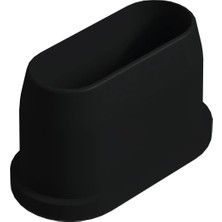 CATEKSSS 15X30 mm Elips Profil Tapası 1.2 mm Siyah - 22’li Paket