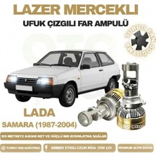 OtoÇizgi Lada Samara 1987 - 2004 Mercek LED Ufuk Çizgili Far Ampulü LED Şimşek Etkili