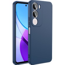 Lopard Vivo Y31 5g Telefon Kılıfı Lansman Kapak Lacivert Pürüzsüz Yüzey Soft Darbe Korumalı Arka Kapak Koruma