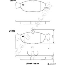 Kale Balata Ön Balata Astra F - Corsa A B - Vectra A - Tıgra - 1994-2000 Combo 1.4-1.6i-1.7 D 1992-2000 GDB1040